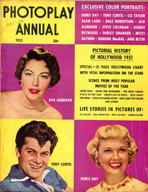 Photoplay Annual 1952 Tony Curtis Ava