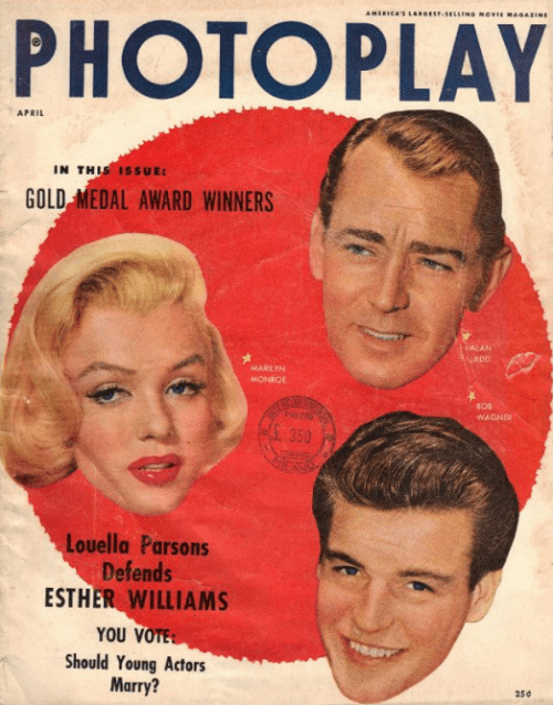 Photoplay April 1954 Monroe ladd Wagner